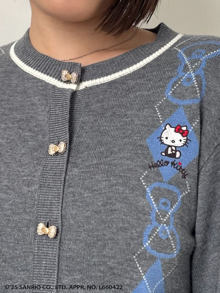 HELLO KITTY】アーガイルカーディガン(カーディガン)｜トップス