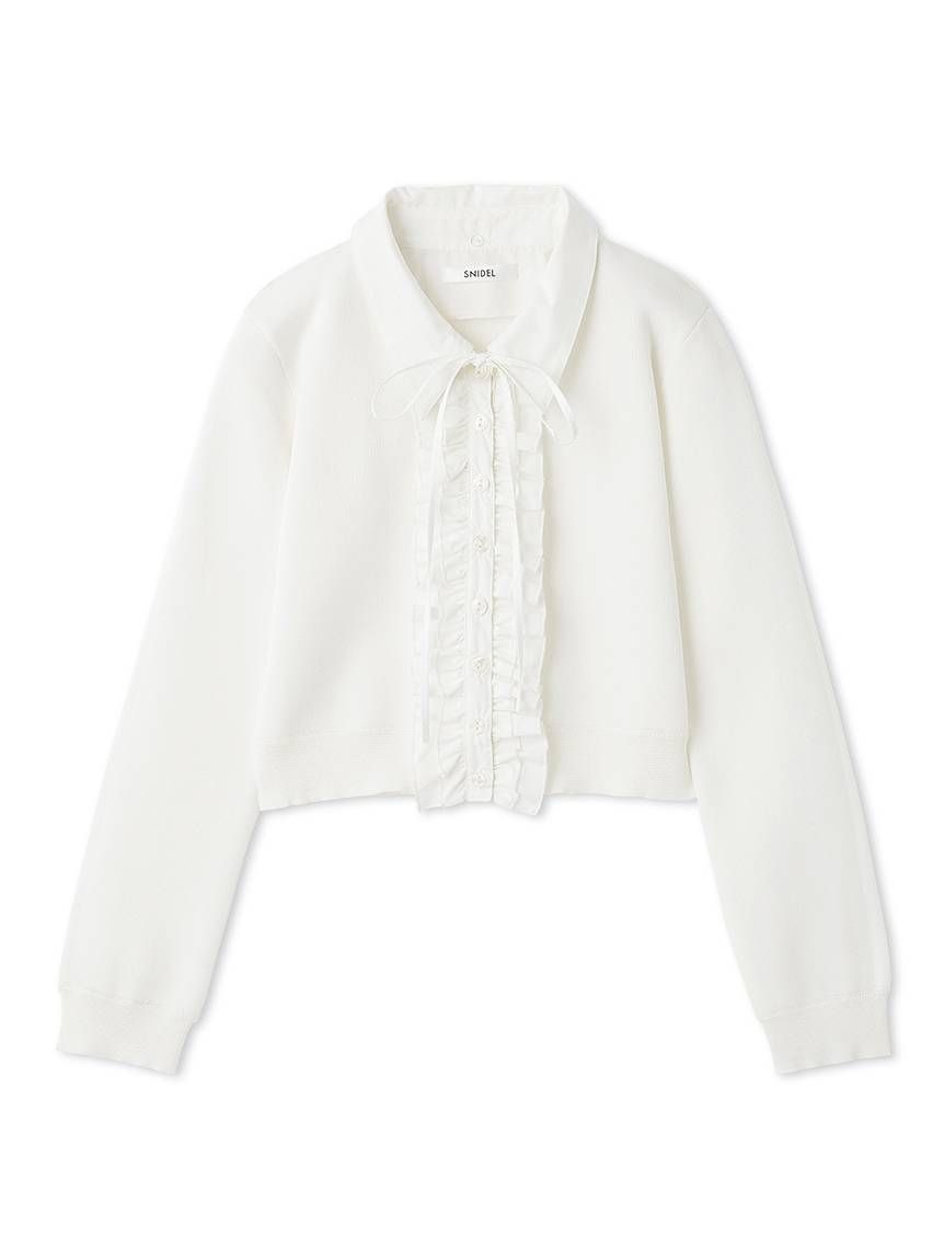 フリルニットカーディガン(カーディガン)｜トップス｜SNIDEL