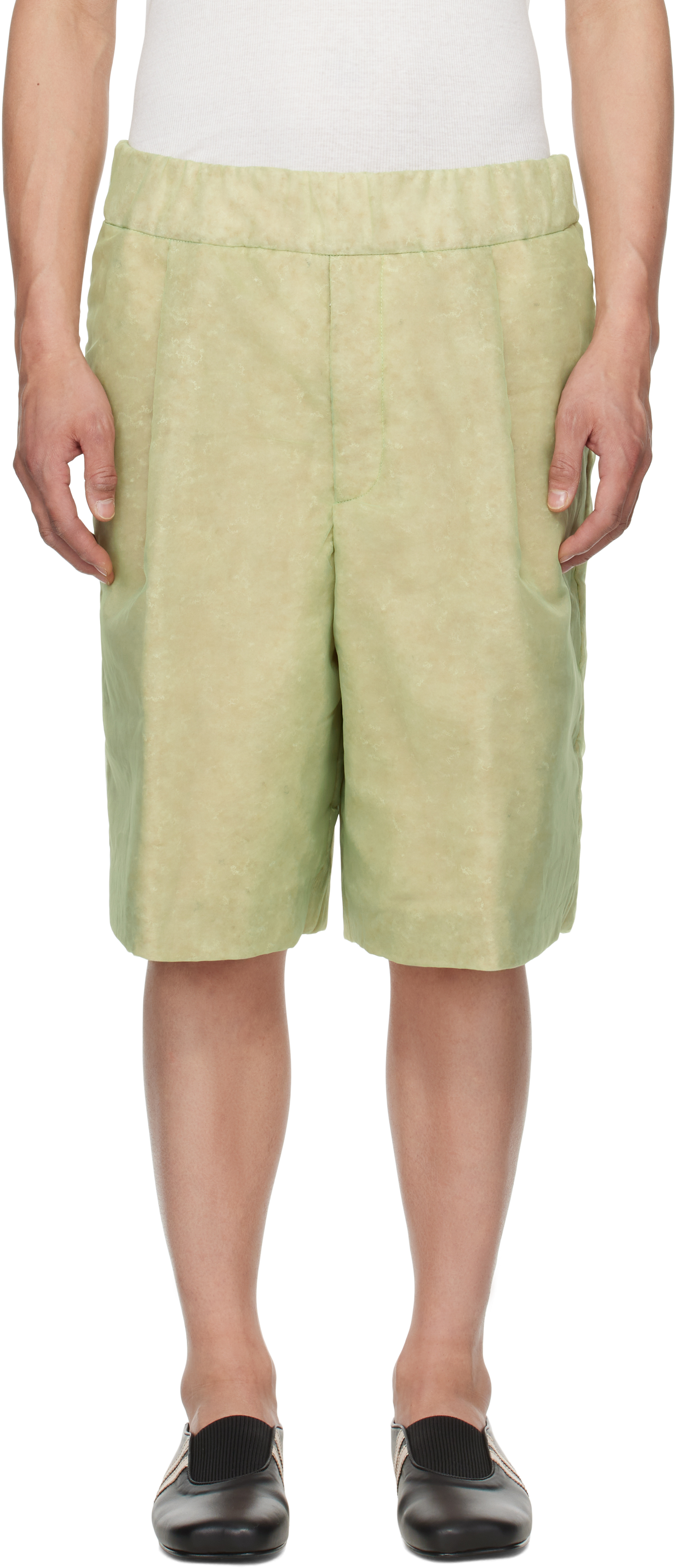 Dries Van Notenのグリーン レイヤード ショートパンツがセール中