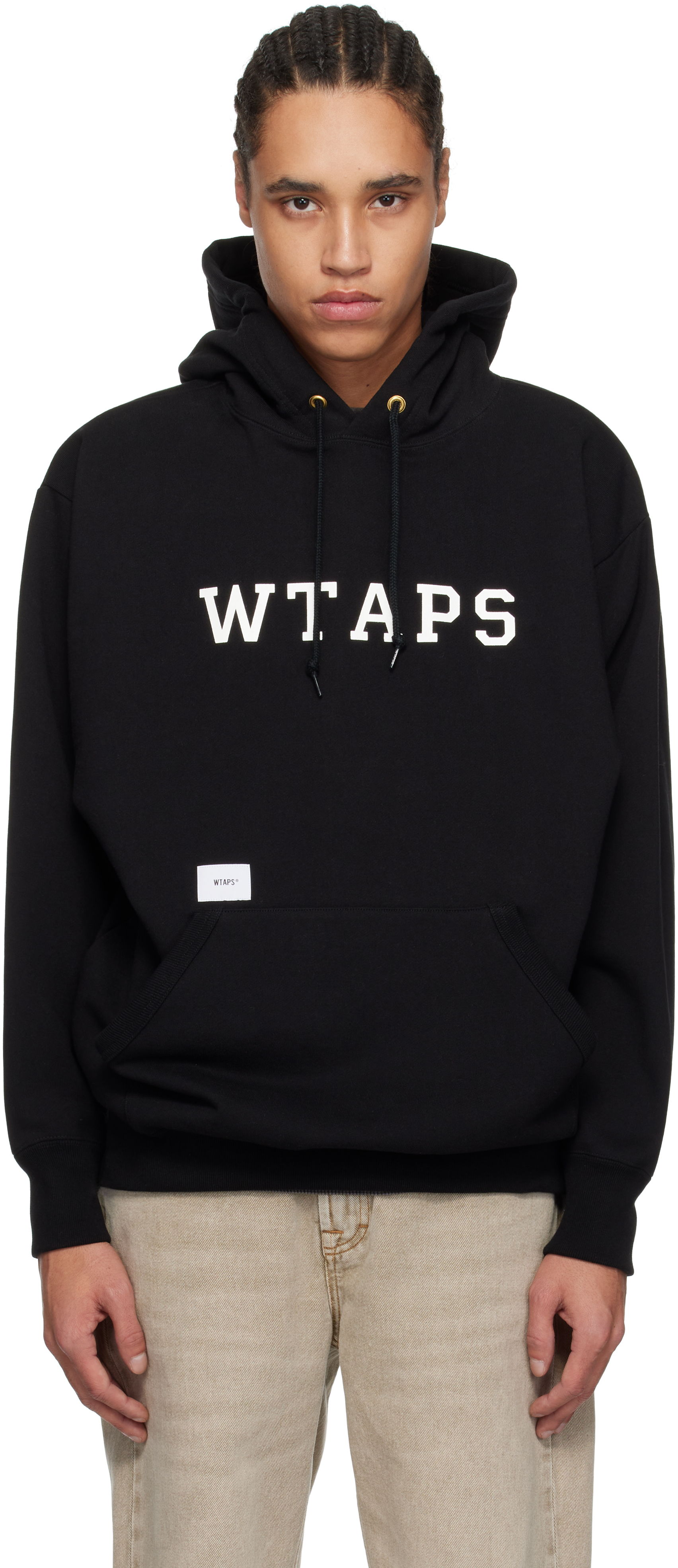 Black Cotton Academy Hoodie by WTAPS on Sale