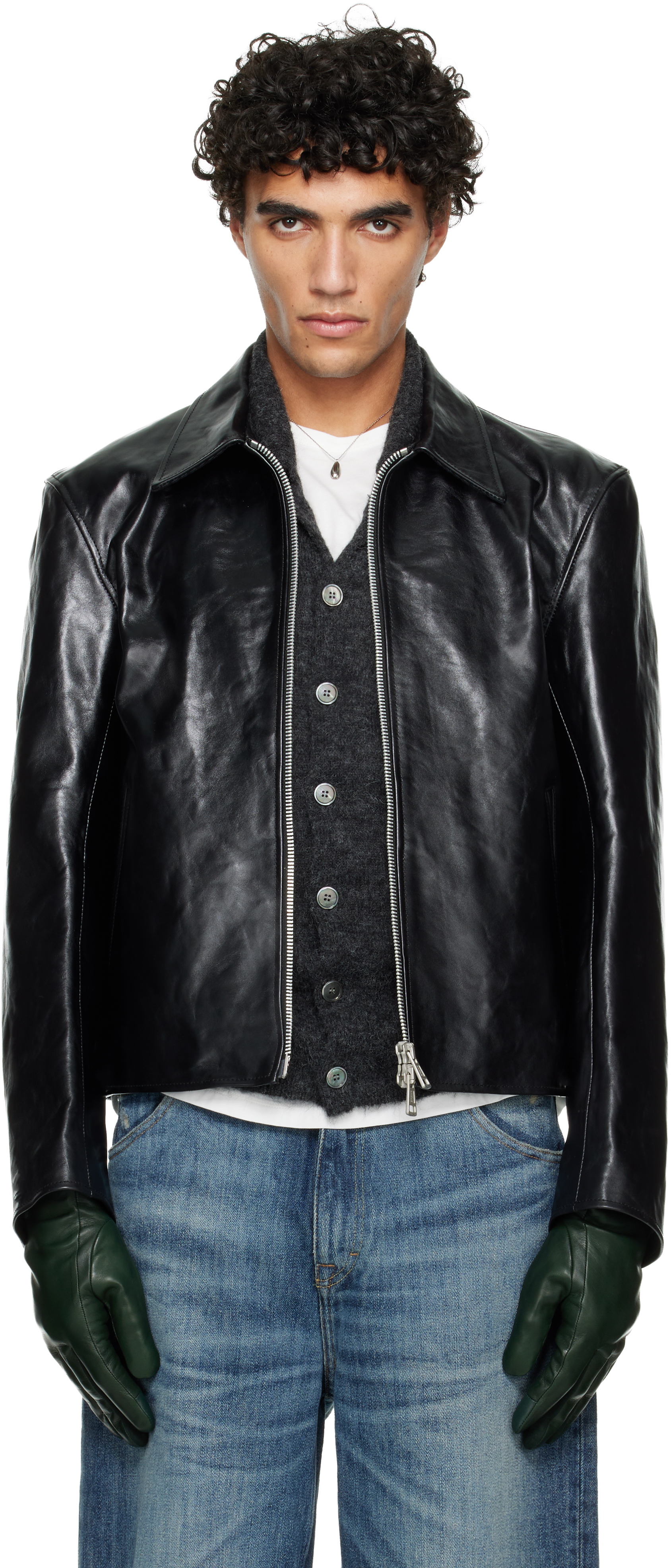 OUR LEGACY: Black Mini Leather Jacket | SSENSE