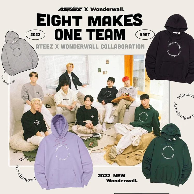 ATEEZ X Wonderwall Art Changes Life Circle Hoodie