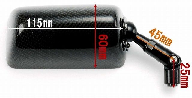 Webike | SIMOTA シモタ カーボン製レーシング長方形ミラー (JR2A2-T