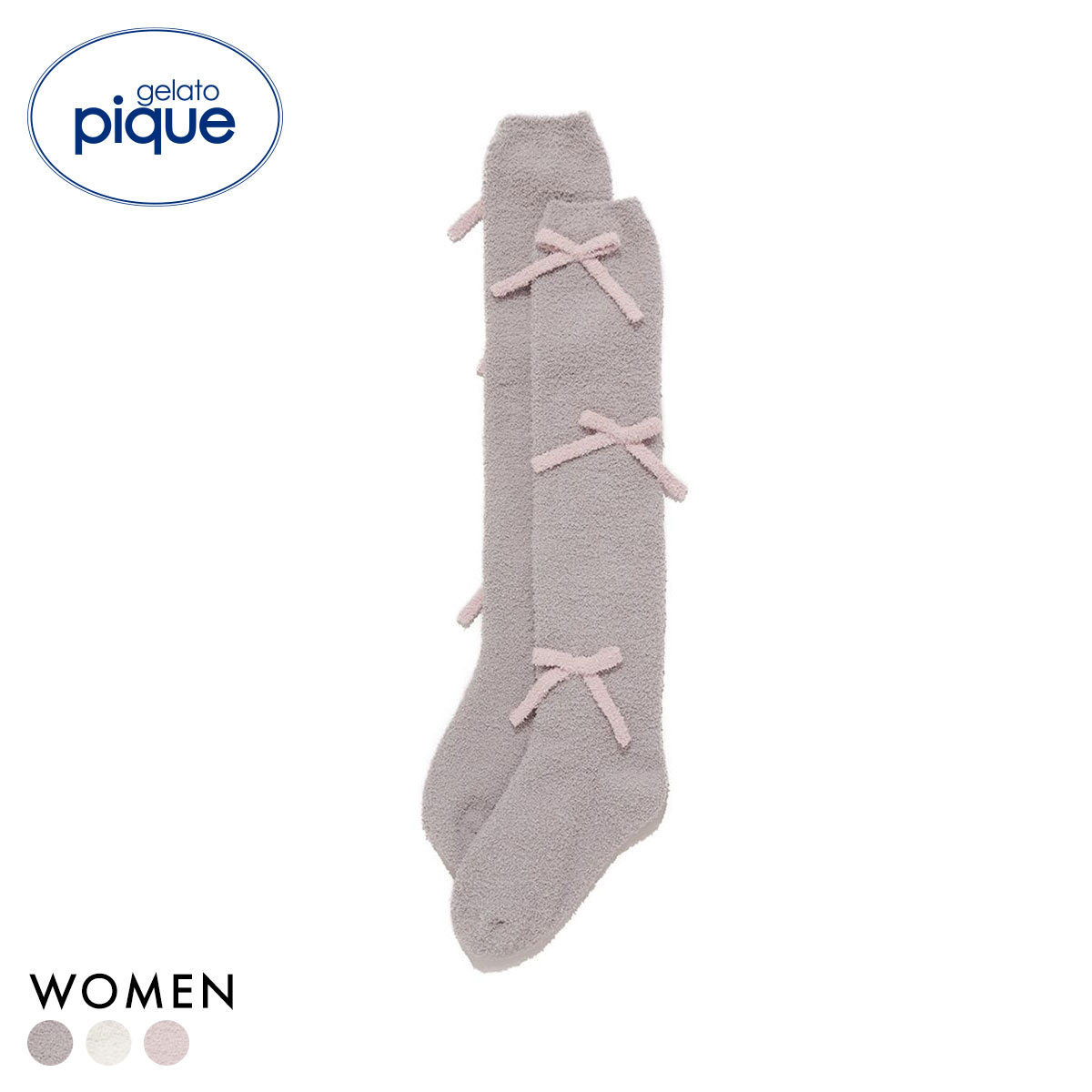 ジェラートピケ レディース プードルリボンソックス ジェラピケ