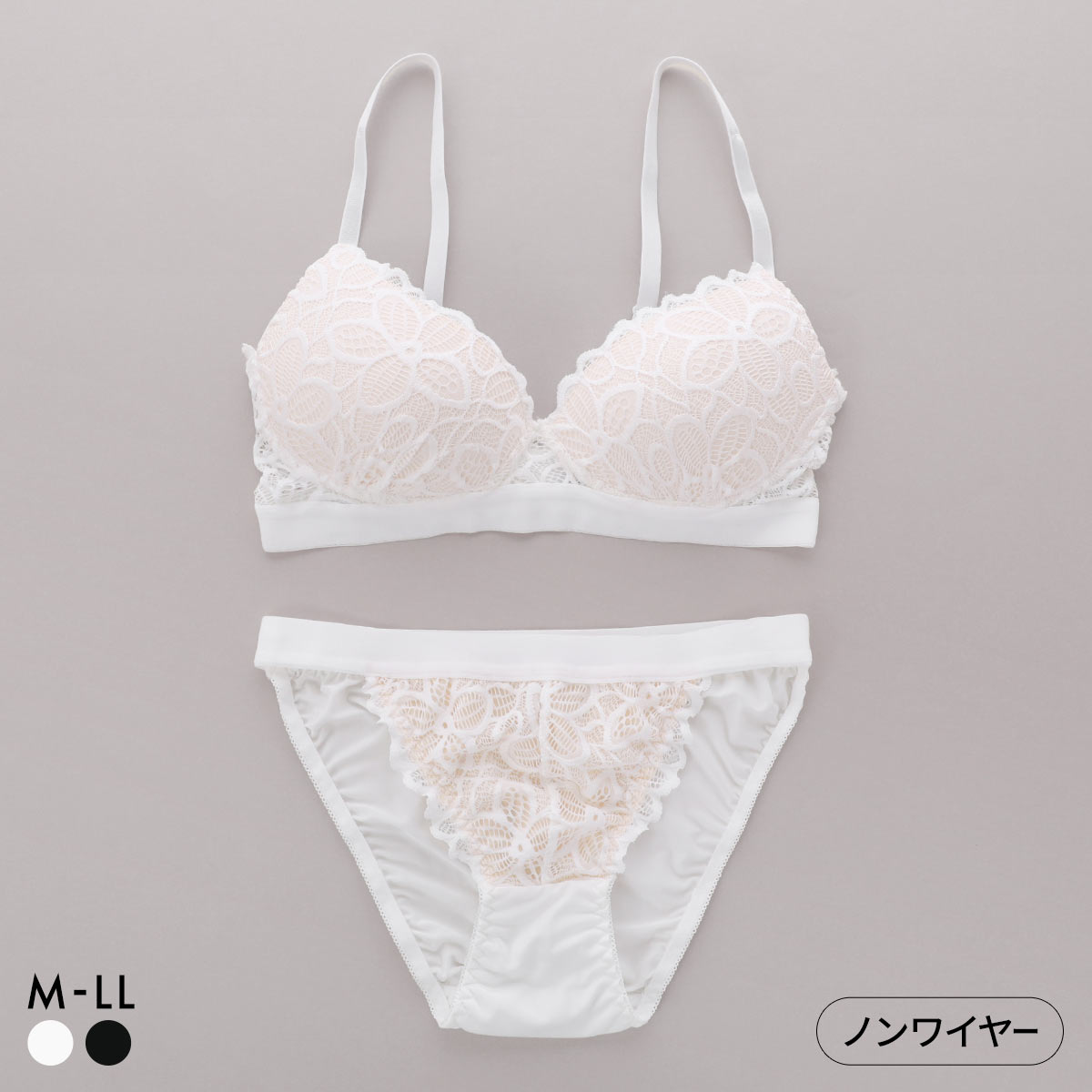 サンエイ リラックス＆ナチュラル 総レース ノンワイヤー ブラセット