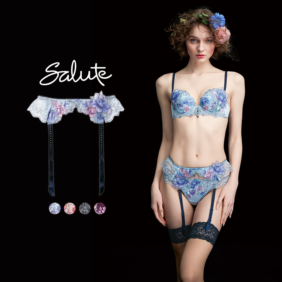 ワコール サルート 23グループ 23G ガーターベルト M ランジェリー