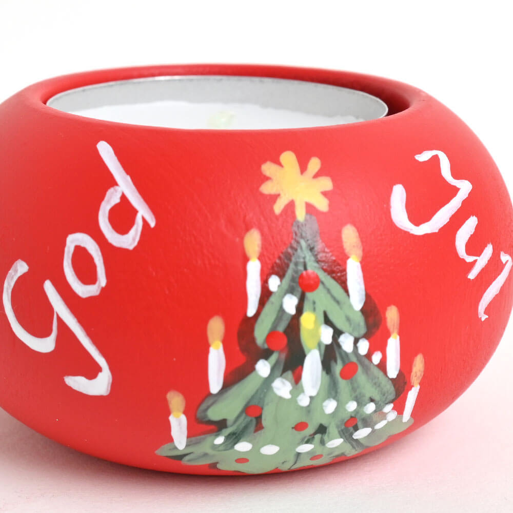 木製キャンドルホルダー クリスマスツリー (モクセイキャンドル