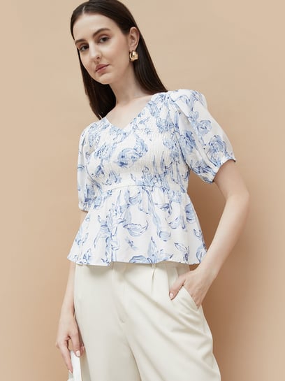 Buy CODE by Lifestyle Women's Off White Top at Best Price @ Tata CLiQ