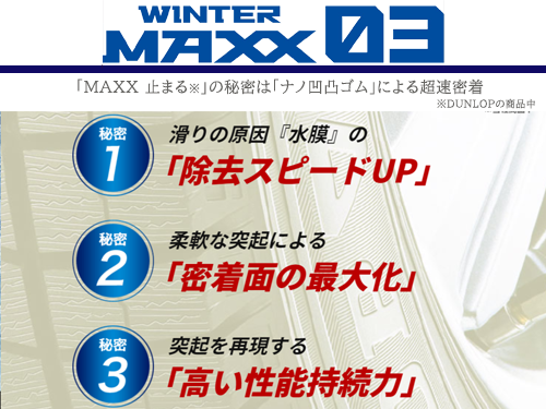 DUNLOP WINTER MAXX WM03 215/60R16 95Q | タイヤの通販 販売と交換