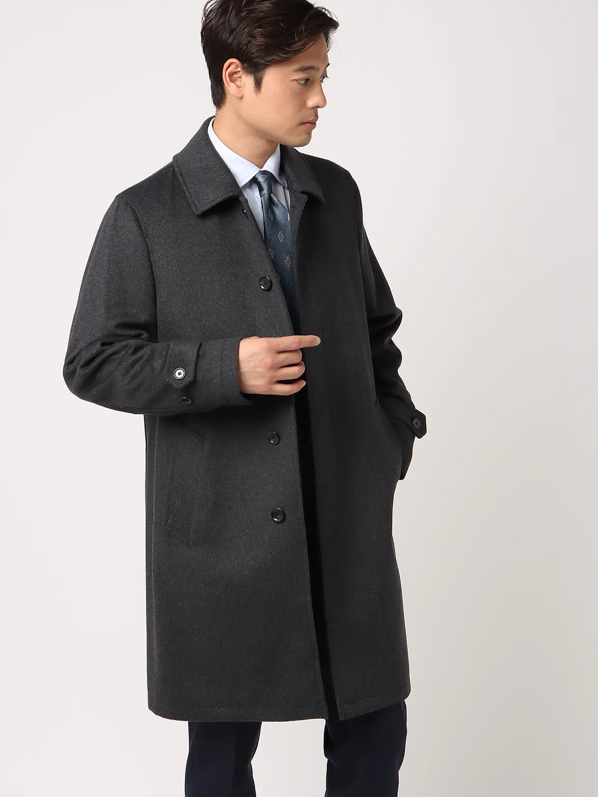 ステンカラーコート／ビーバー／ウールブレンド／無地 | SUIT SQUARE