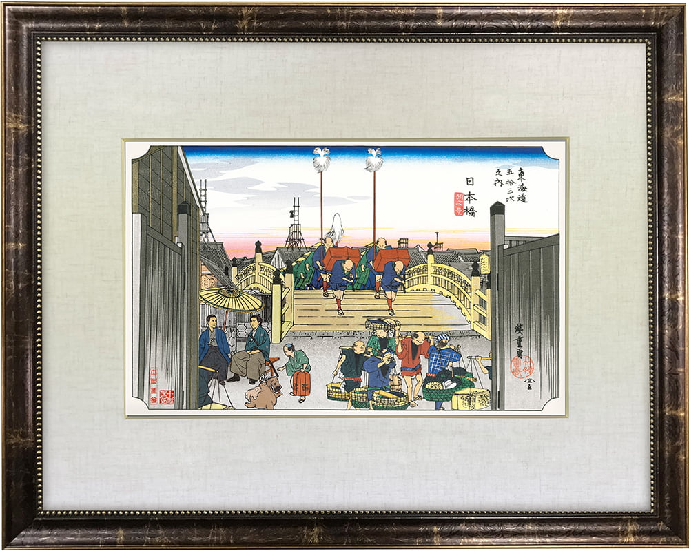 坂本龍馬 浮世絵「龍馬が見た景色 日本橋」【特別額装】｜浮世絵工房