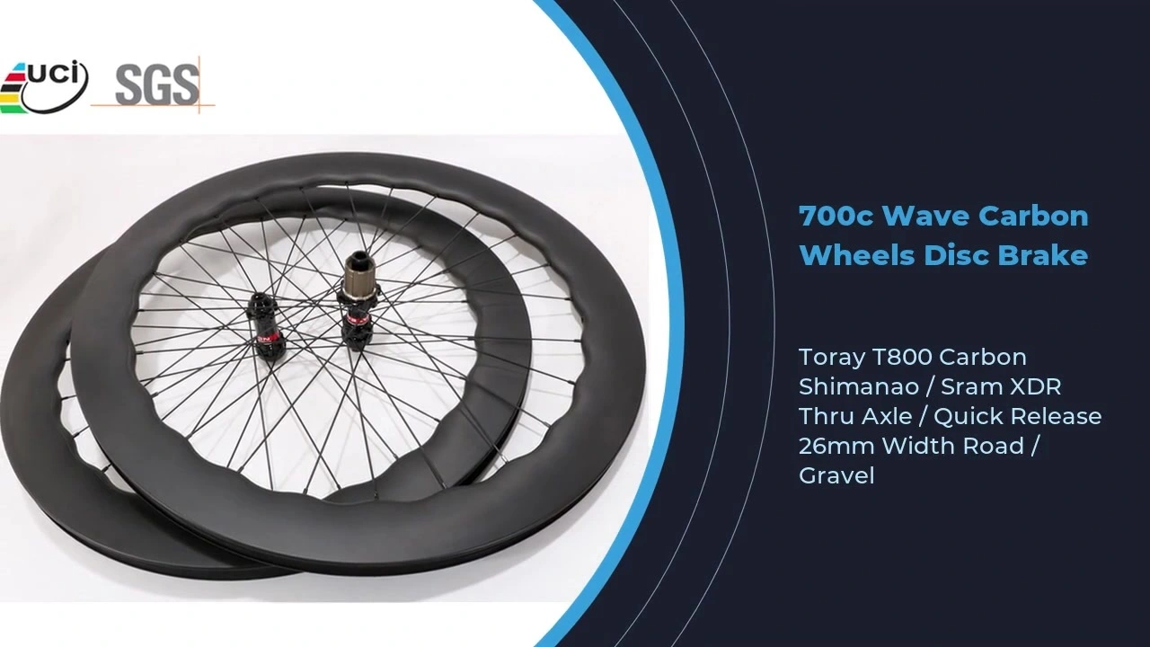 700c Wave カーボンホイール ディスクブレーキ / グラベルホイール