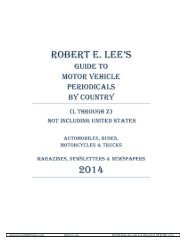 Periodicals By Title (L-Z) - Robert E. Lee's Racing Data