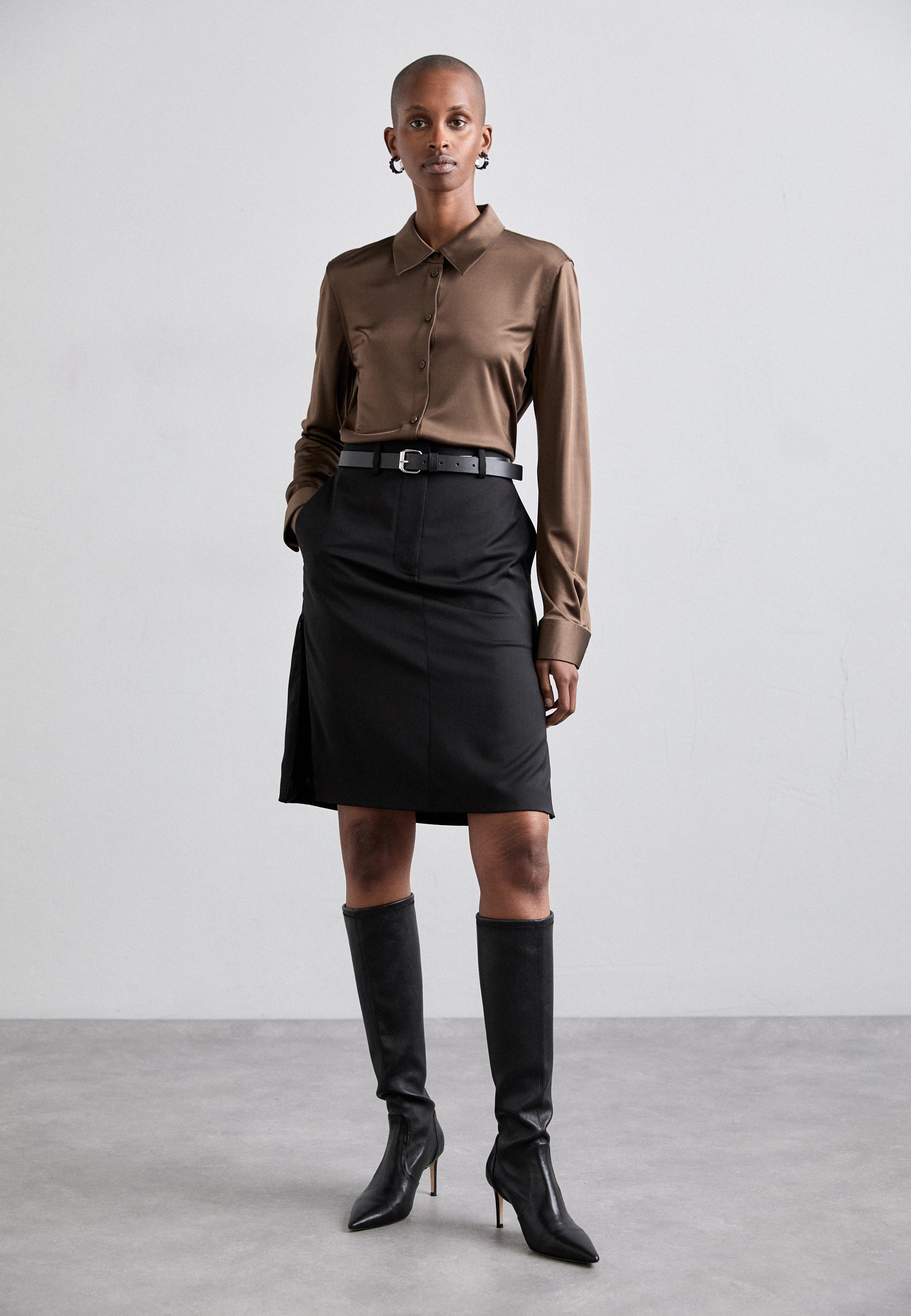 Helmut Lang CAR ZIP SKIRT - A-line skirt - black - Zalando.co.uk