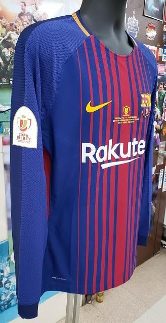 FCバルセロナ（H) 選手支給 長袖 2018 国王杯FINAL ピケ＃3