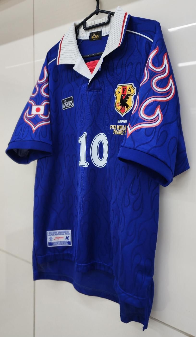 日本代表（H）1998 ワールドカップ 名波＃10金刺繍＆日の丸付き