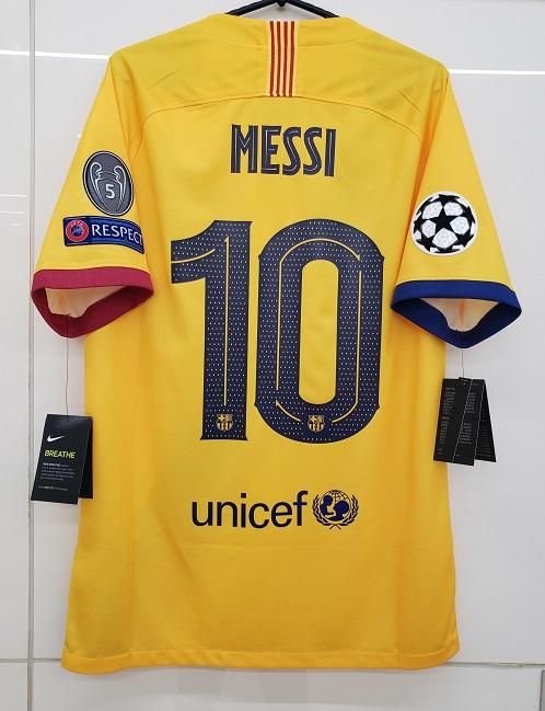 FCバルセロナ（A）19/20 UEFA CL 選手用N&Nメッシ＃10+パッチ3個