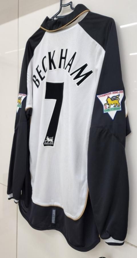 マンチェスターU（AWAY 100周年）01/02 長袖 ベッカム＃7 +