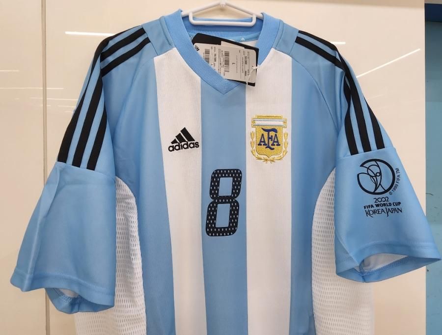 アルゼンチン代表（H）2002 日韓W杯 サネッティ＃8 + パッチ付き！