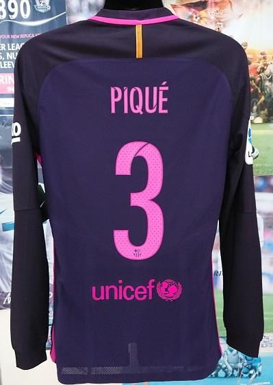 FCバルセロナ （A) 16/17 選手支給、長袖！ ピケ＃3