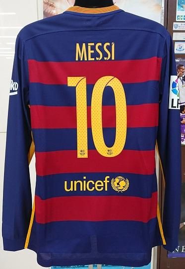 FCバルセロナ（H）15/16 選手支給 長袖 メッシ＃10