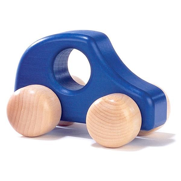 Konrad Keller ケラー社 PKW 白木/赤/青 - 木のおもちゃ赤ちゃんの