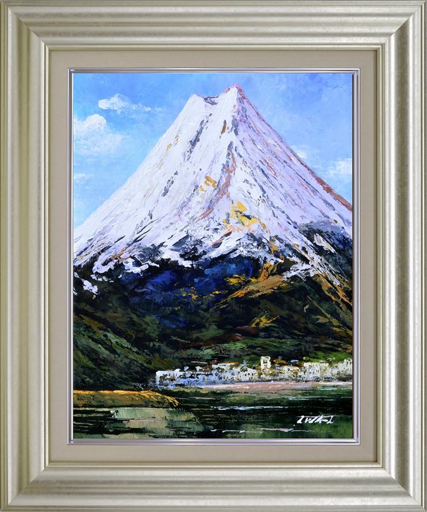富山の画家・浅井景一作の油彩画 タイトル『焼岳の遠望』サイズF20号