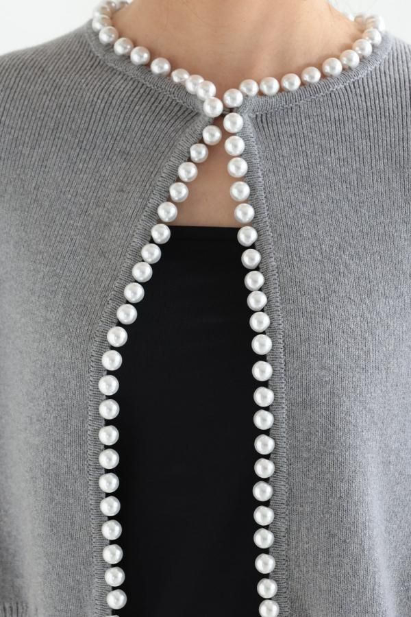 BORDERS at BALCONY(ボーダーズアットバルコニー) PEARL KNIT CARDIGAN