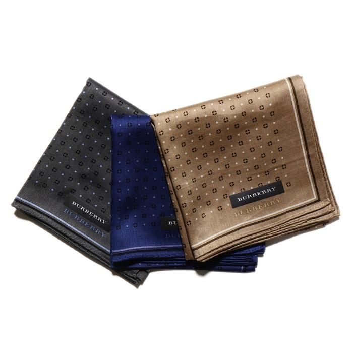 新品】バーバリー ハンカチ 34170 ベージュ メンズ モノグラム柄