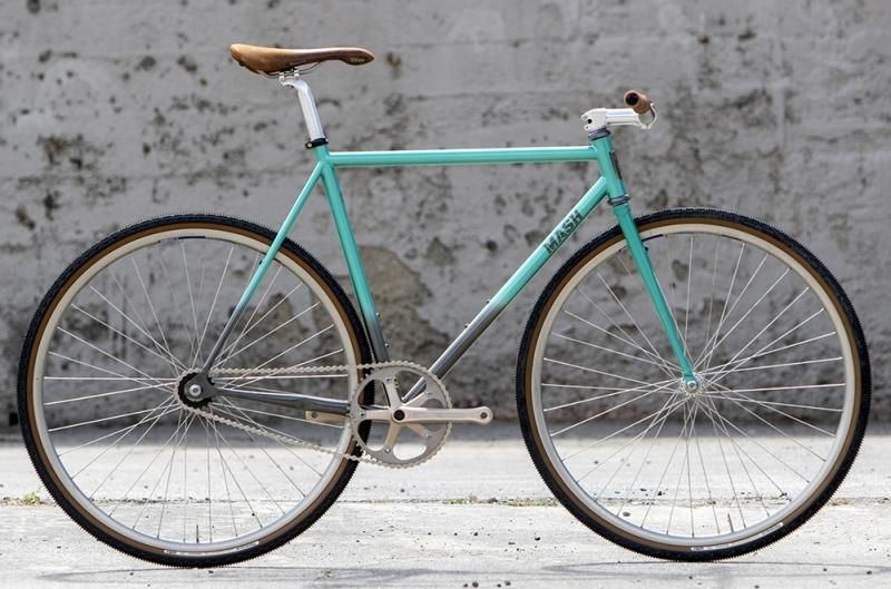 Mash Steel Frameset Raw/Teal Fade / マッシュ スチール フレーム
