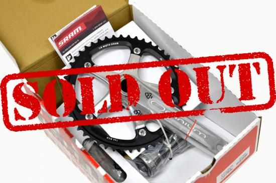 SRAM スラム OMNIUM オムニウム クランクセット シルバー×ブラック