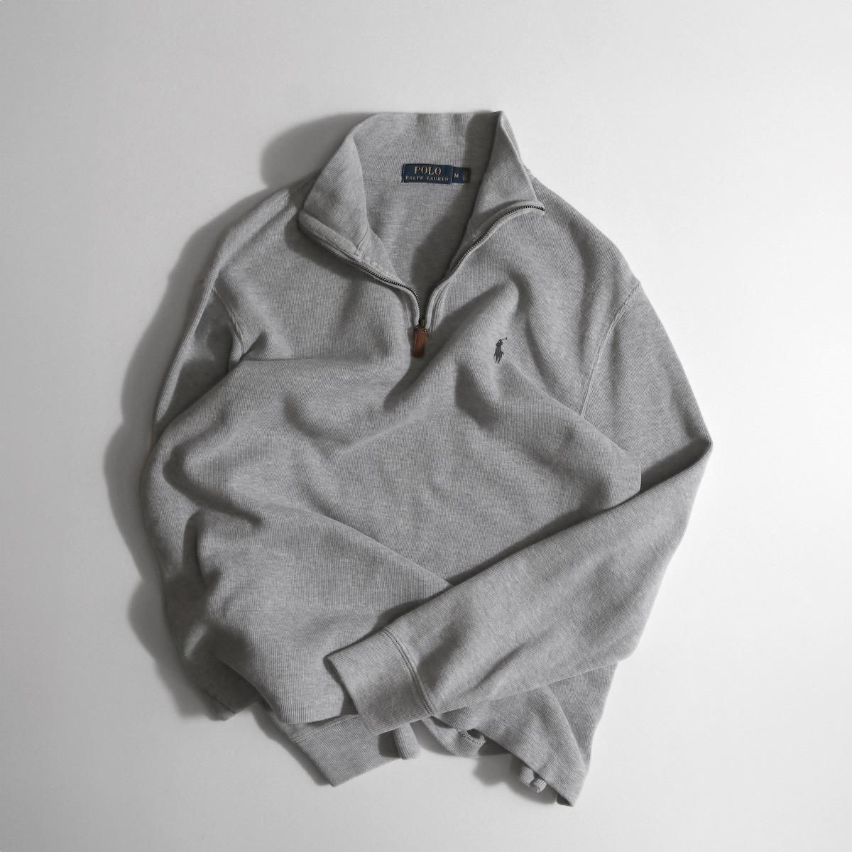 レディース] ラルフローレン ハーフジップ トップス スウェット グレー