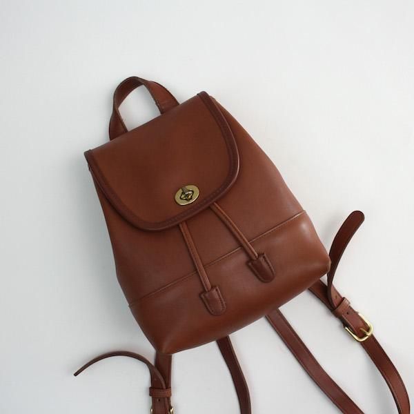 レディース] 90's USA製 オールド・コーチ ミニレザーリュック