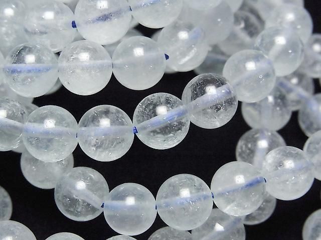 動画】アクアマリンAAA- ラウンド8mm 1連(ブレス) - 天然石ビーズ