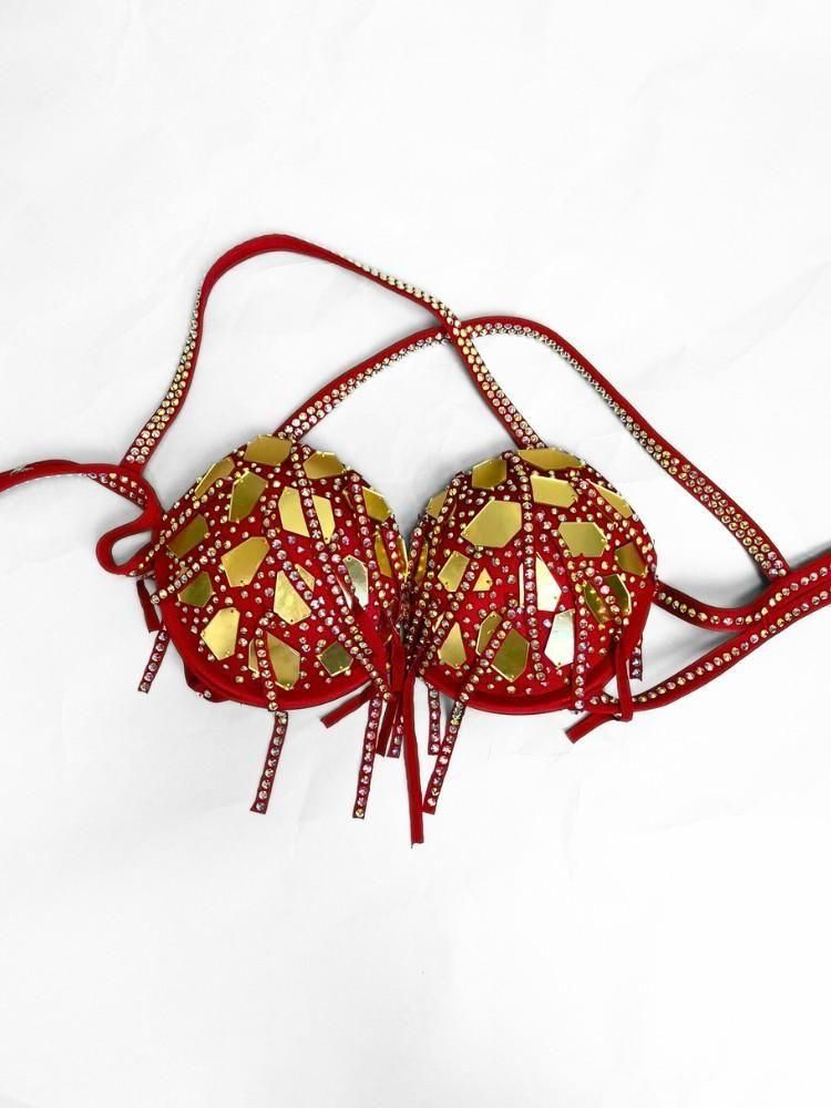 ベリーダンス衣装 パープル/レッド/ブルー 全3色 (M) CT0104