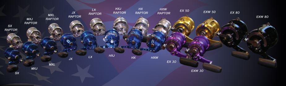 ベイトリール:ジギングと投げ釣り:LX6/3 MC RAPTOR 右ハンドル