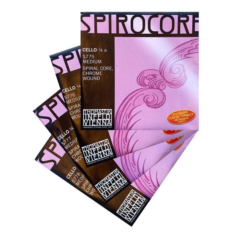 分数弦】スピロコア チェロ弦 1/4セット｜明るく力強い響き