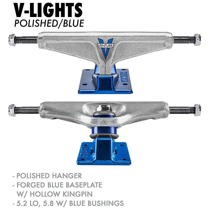 VENTURE ベンチャー スケボー トラック V-TITANIUM ALL POLISHED LO/HI