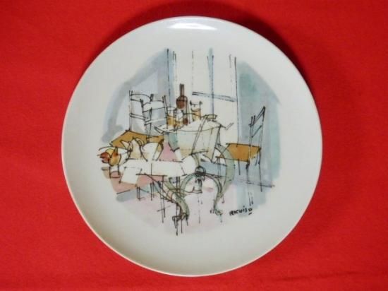 ニュートーキョー・ビール祭 記念絵皿（小磯良平/窓辺） - 「宝の森