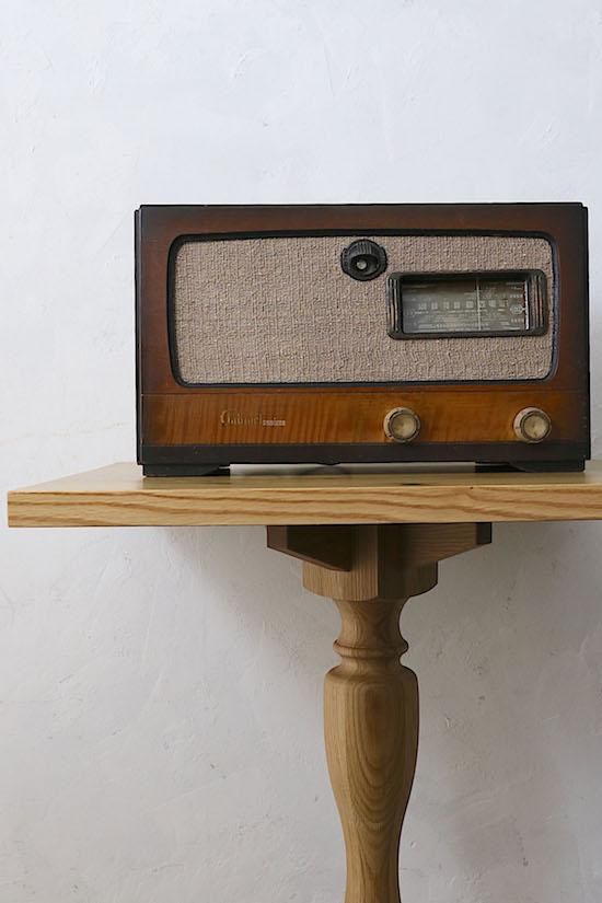 昭和レトロ“真空管ラジオ”/Bluetoothスピーカー/cabinet sugiura/w43cm