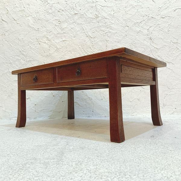 座机 文机 ちゃぶ台 座卓 レトロ 昭和 アンティーク ヴィンテージ 骨董