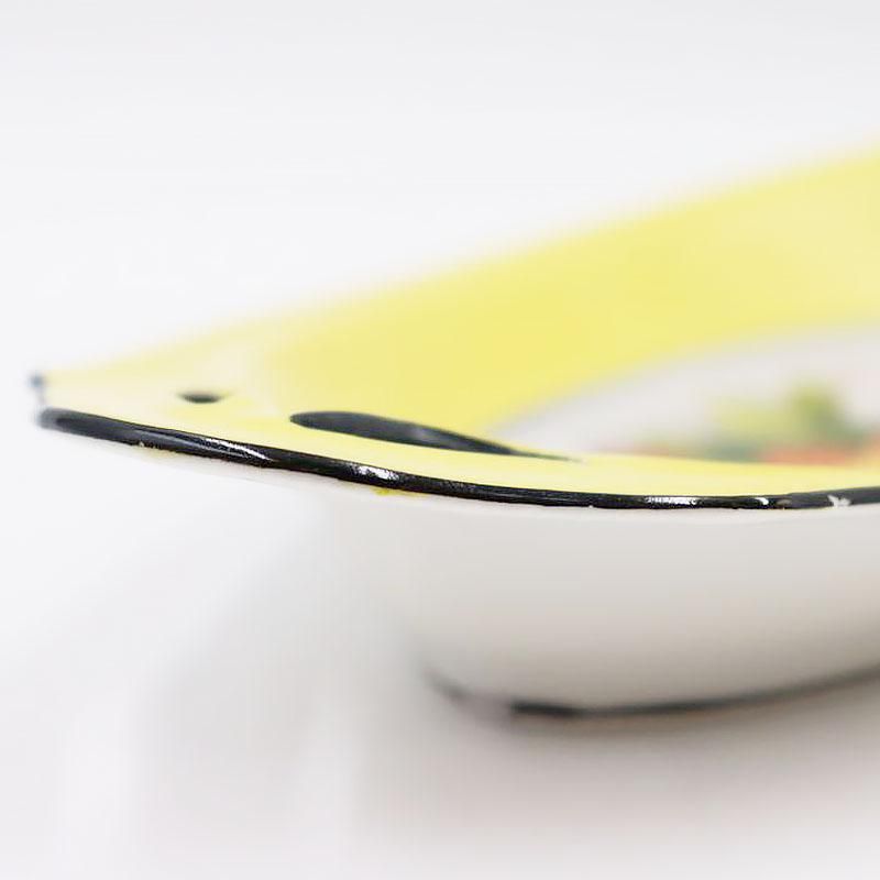 希少アールデコ花柄手描きセロリ皿 NORITAKE イエロー直径28.5 高さ4.5