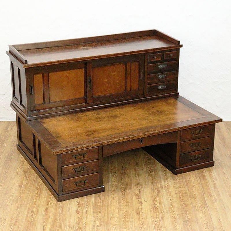 上置き付き座机 和風 大正昭和頃 幅121cm ヴィンテージ