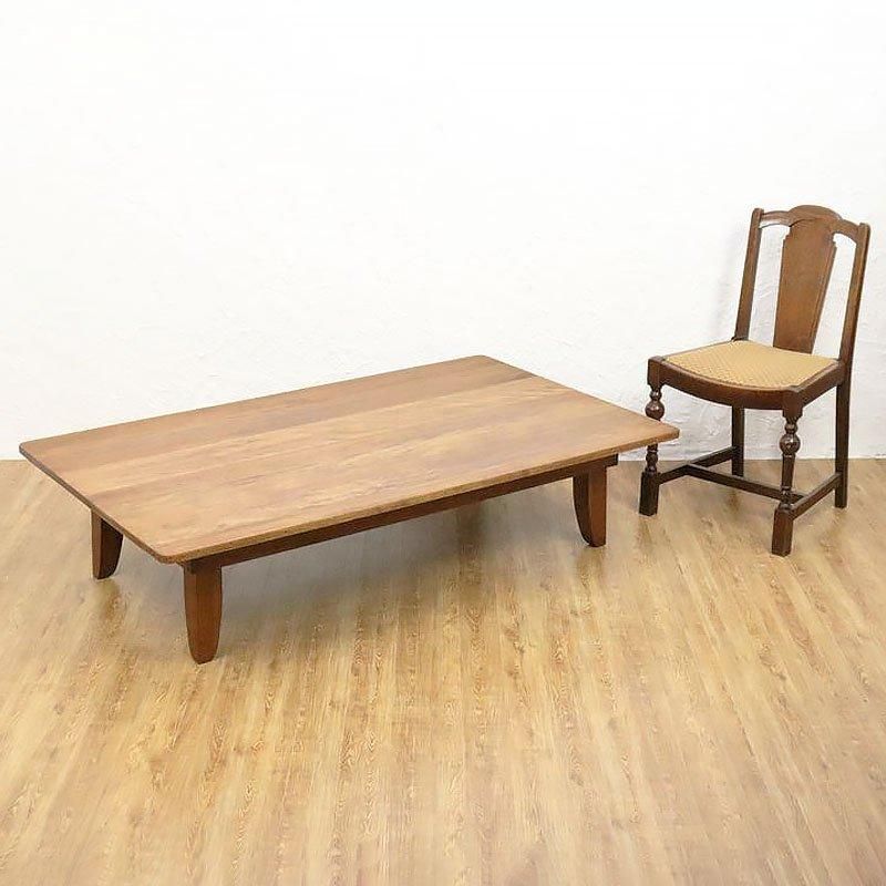 昭和レトロの大型角ちゃぶ台 木の温もりあふれる和ローテーブル