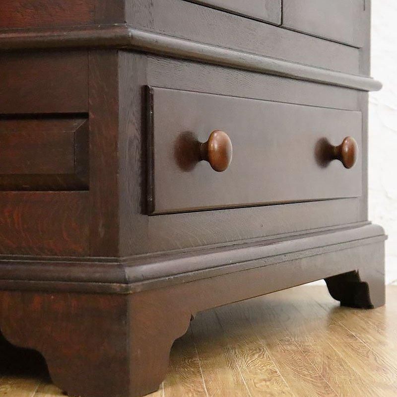 キャビネット 民芸キャビネット 大容量 ナラ材 昭和中期