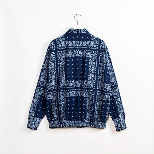 APPLEBUM】INDIGO PAISLEY ZIP UP SHIRT JACKET