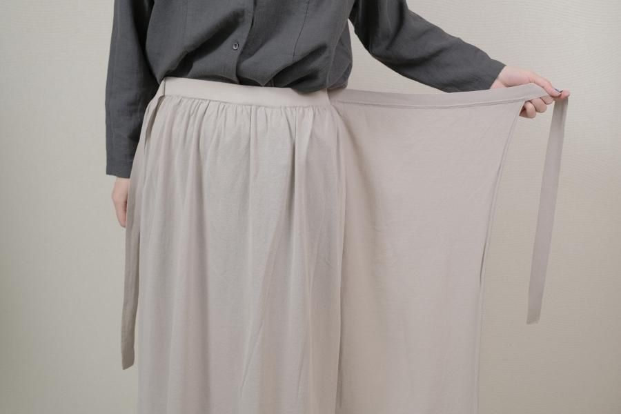 evam eva cotton wrap skirt | エヴァムエヴァ コットンラップスカート