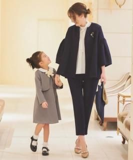 ノーカラーフレアースリーブパンツスーツ「SU1356」