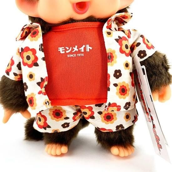 モンメイト オレンジ モンチッチ ぬいぐるみ M 男の子 マスコット 人形