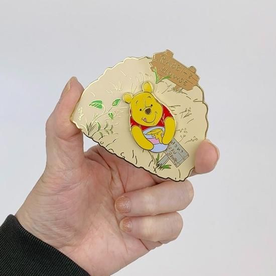 ○TDL ディズニーランド プーさん ピンバッジ セット レトロ